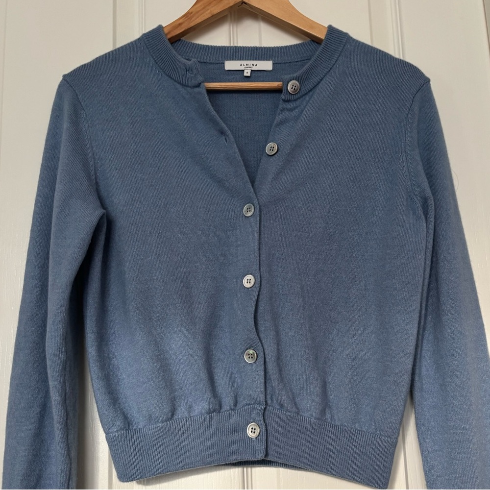 Almina Concept Classic Crew Wool Cardigan - Picture 6 of 10